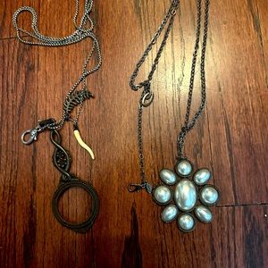 Two costume jewelry necklaces
